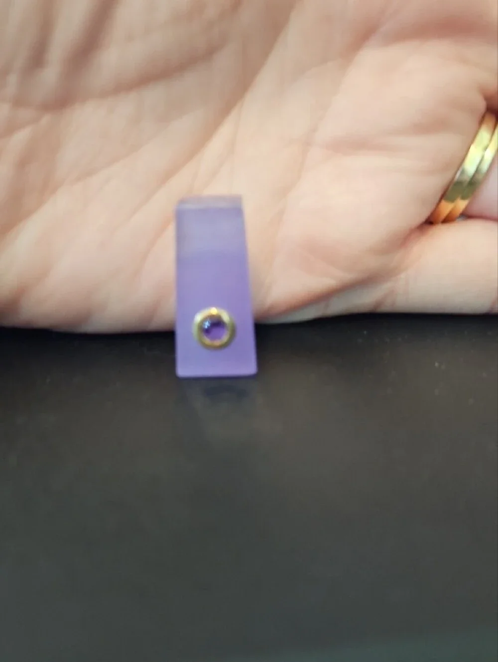 Elegant Purple Pendant with Gold Accent